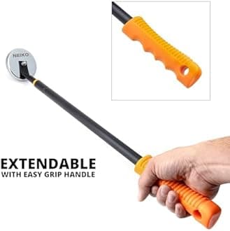 NEIKO 53428A Telescoping Magnetic Pickup Tool, Heavy Duty 50 Pound, 36.5-Inch-Long Magnet Stick, Large Magnet with Handle, Extendable Nail Sweeper, Magnetic Wand