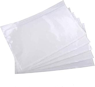 7.5" x 5.5" Clear Self-Adhesive Top Loading Packing List/Shipping Label Envelopes Pouches (500 Pack)