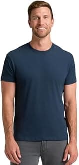 True Classic Mens T-Shirts - Short Sleeve Crew Neck Plain Novelty T Shirt for Men, Pack of 1, Navy, M
