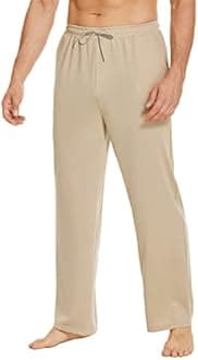 Deyeek Men's Lightweight Sweatpants Open Bottom Sweat Pants for Men Straight Leg Gym Sweatpants Lounge Pants with Pockets