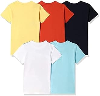 T2F Boys Boys regular fit tshirt T-Shirt (pack of 5)