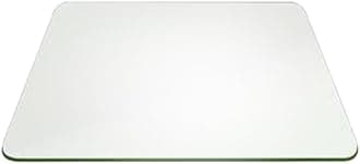 8mm Square Toughened Clear Glass | 1" inch Round Corner | Dinning Table Top, Multi Use for Coffee Table, Centre Table Top at Home | Made in India (18 x 18 Inches)