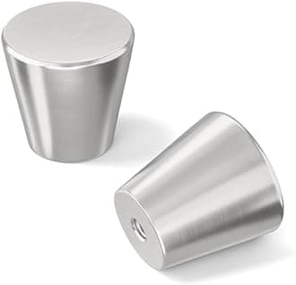 homdiy 5 Pack Brushed Nickel Cabinet Knobs Silver Dresser Knobs Small Drawer Pulls Round Kitchen Cabinet Hardware