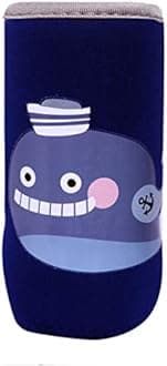 The Cheeky Kidzz Soft Reusable Baby Feeding Bottle Cover Sleeve Animal Printed Suitable for 120ml 150ml 220ml 240ml Feeding Slim Neck Milk Feeder Bottles (Pink,Blue)