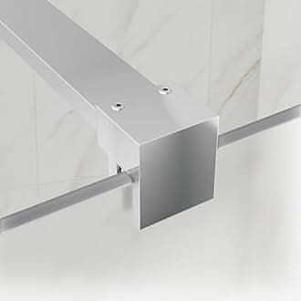 700 x 1900mm Shower Screen, Walk-in Shower Glass Panel with Support Bar – Reversible. Chrome Wet Room Shower Screen with 8mm Easy Clean Frosted Toughened Glass