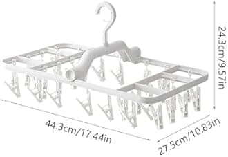 Clothes Drying Rack, Hanging Drying Rack, Multifunctional Clips, Windproof & Non Slip, Partition Structure, Quality Plastic, Foldable Racks with Underwear, Socks, Clothes