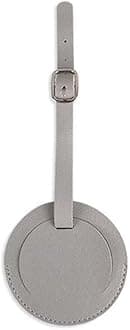 Luggage Tag Soft Portable Travel Accessories Baggage Name Tags Round Luggage Tag Airplane Check-in Suitcase Address Boarding Pass(Grey)