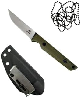 Fixed Blade, 3D Micarta Scales, EDC With Kydex Sheath, Ideal for Skinning, Survival, Camping, Hunting & Outdoors, Tactical Full Tang Knife (B_008)