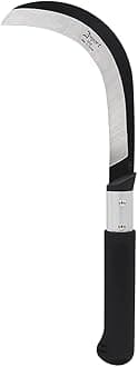 Zenport K310 Brush Clearing Sickle with 9-Inch Carbon Steel Blade and 9-Inch Aluminum Handle - Gardening/Landscaping Hand Sickle with Grip