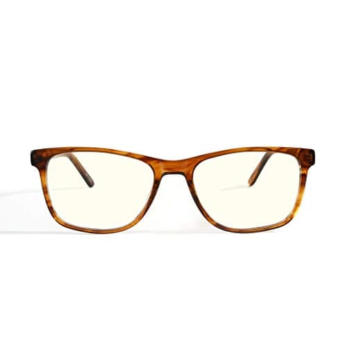 AVOptical Blue Light Blocking Glasses, New Tech Computer Reading & Gaming Glasses, Anti Eyestrain Headache with UV400 Filter Transparent Lens for Men/Women (No Magnification)-AV1003-C3