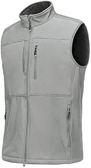 33,000ft Mens Softshell Gilet Activewear Vests Windproof Fleece Lined Outerwear Zipped Pockets Sleeveless Softshell Jacket for Leisure, Golf, Travelling