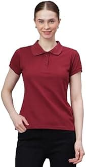 Wear Your Opinion Womens Polo Collar Neck T-Shirt Top (Design: Solid)
