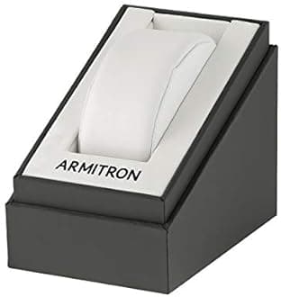 Armitron Men's Genuine Crystal Accented Leather Strap Watch