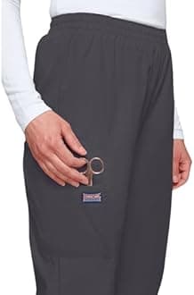 CHEROKEE womens Workwear Scrubs Pull-On Cargo Pant Workwear Elastic Waist Cargo Scrubs Pant