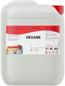 DIYChemicals Hexane –- High Purity Laboratory Grade Industrial Nonpolar Solvent for Cements, Ink, Botanical Plant Extraction - Made in USA - 4 fl oz