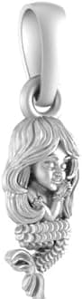 Sterling Silver (92.5% purity) Stylish Divine and Fashionable Mermaid Pendant for Men & Women Pure Silver Gorgeous Silver Locket for Happiness and Joy - Fashionable_Pendants