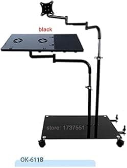 OK610 OK611 Bedside Moving Laptop Stand Adjustable Sofa Computer Monitor Holder Mount +Keyboard Holder Rotating Laptop Table (Color : DL-OK611B)
