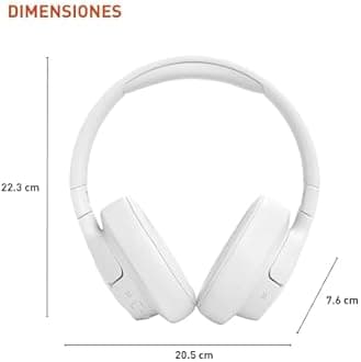 JBL Tune 770NC - Adaptive Noise Cancelling with Smart Ambient Wireless Over-Ear Headphones, Bluetooth 5.3, Up to 70H Battery Life with Speed Charge, Lightweight, Comfortable & Foldable Design (White)