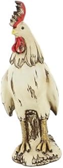 Deco 79 58220 ポリッシュストーン雄鶏像 10 x 15インチ