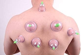 ShopiBuy 12 PCS Vacuum Cupping Set Health Care Vacuum Cupping Portable Body Relaxation Massage Therapy Kit Chinese Cupping Cups-Cupping Medicine Magnet Pull Out Vacuum Apparatus