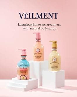 NATURAL SPA DEAD SEA SALT 2-in-1 BODY WASH & BODY SCRUB(13.53fl.oz) - Natural Exfoliating Salt Scrub for Deep Cleansing - Effective on Scars & Wrinkles - Moisturize Skin Polishes