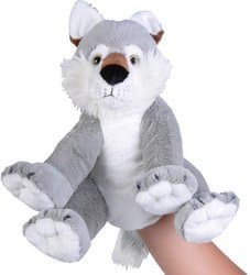 10" Wolf Hand Puppet With Wolf Sound