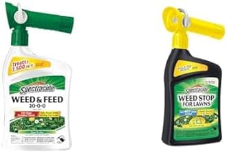 Spectracide Weed & Feed 20-0-0 32oz (6 Pack) + Weed Killer 32oz Kills 460+ Weeds
