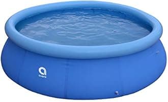 JLeisure Avenli 17807 10 Foot x 30 Inch 2 to 3 Person Capacity Prompt Set Above Ground Kid Inflatable Outdoor Backyard Swimming Pool, Blue
