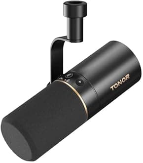 TONOR TD510 Dynamic Microphone, USB/XLR PC Microphone for Podcast, Recording, Live Streaming & Gaming, XLR Cardioid Studio Mic Music Voice-Over with Quick Mute, Headphone Output, Volume Control