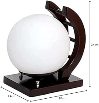 Traditional Indoor Wall Light Brown Color Globe Shape E27 Holder Upto 100-Watts Made in India (Bulb Not Included) Pack of 1(Wood) (Antique, 1)