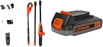 BLACK+DECKER 20V MAX Pole Saw for Tree Trimming, Cordless, with Extension up to 14 ft., Bare Tool Only (LPP120B)