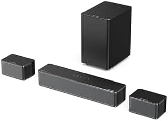 ULTIMEA 5.1 Dolby Atmos Sound Bar, Surround Sound Bars for TV with Wireless Subwoofer, 3D Surround Sound System, Surround and Bass Adjustable Home Audio TV Speakers, Poseidon D60 Series, 2023 Model