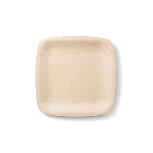 Square Bamboo Plates 8 Pack