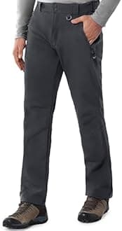 33,000ft Men's Winter Snow Ski Fleece Lined Pants Warm Waterproof Softshell Insulated for Snowboard Outdoor Work Hiking