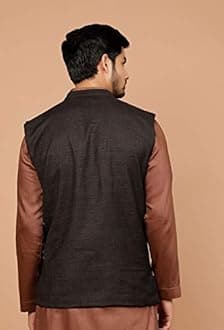Elina fashion Men's Cotton Indian Nehru Jacket || Designer Bandhgala Jodhpuri Sleeve Less Waistcoat ONLY