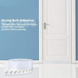 Weather Stripping, Silicone Door Seal Strip for Door or Window Bathroom Shower Glass Gaps（45mm*5m）