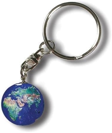 Earth Marble Key Chain