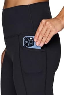 RBX Active Women's Ultra Soft Solid Workout Running Yoga Leggings with Pockets