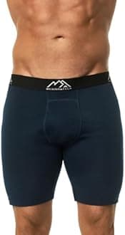 Merino Wool Boxer Briefs Breathable Dry Fit (Navy 1 Pack, Small)