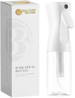 BeautifyBeauties Hair Spray Bottle – Ultra Fine Continuous Water Mister for Hairstyling, Cleaning, Plants, Misting & Skin Care (Clear, 6.8 Ounces)