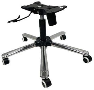 Office revolving Computer Chair Base Parts Accessories Heavy Steel Base 26 inch fit to Every Chair Universal Size (with White Black Wheel, Power Hydraulic & Central Tilt Plate)