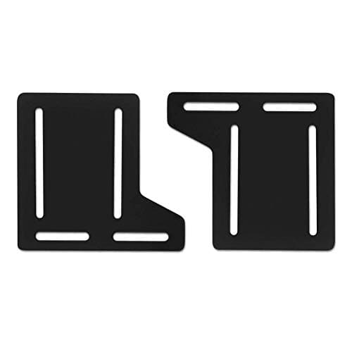 MALOUF Queen Bed Frame Headboard Bracket Modification Plate, Set of 2, Black
