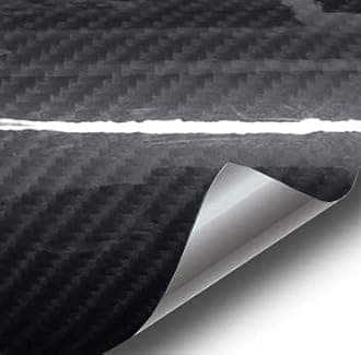 XPO Black Carbon Gloss Tek R 3 Layer 3D Realistic True Carbon Fiber Look Cast Vinyl Wrap (20ft x 5ft)