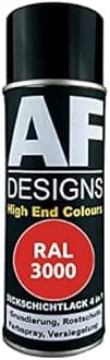 Alex Flittner Designs Rust Protection Paint 4-in-1 RAL 3000 Fire Red Metal Protective Paint Spray Rust Protection Paint Spray Can