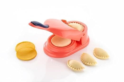 BigPlayer Plastic 2-in-1 Dumpling & Momos Maker, Assorted Color, 12 x 6.3 x 20 Centimeters