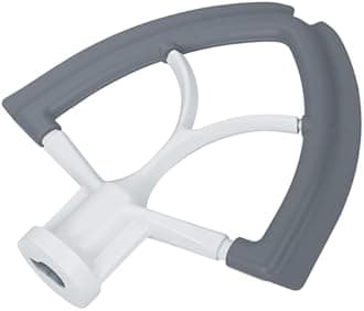 Mixer Attachments for KitchenAid 4.5–5 Quart Tilt-Head Stand Mixers – Compatible with Artisan & Classic – Beaters, Whisks, Dough Hooks & Attachment Sets by MMOBIEL (Flex Edge Beater, Aluminum)