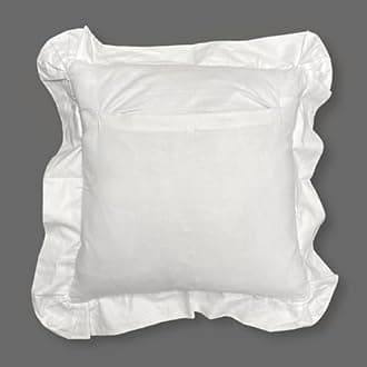 MODERN HEIRLOOM Embroidered and LACE 2-PC Pillow Decorative Pillow Set, 20 inches, Constance White 20" 2 Count