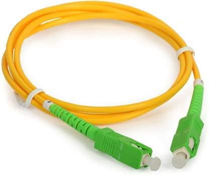 Voltaic Optical Modem Simplex Single Mode Sc To Sc Optical Fiber Patch Cord 9/125 Jumper Cable 5 Meters 15 Ft (Sc/Apc - Sc/Apc) Yellow