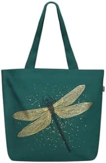 Eco Right Aesthetic Canvas Tote Bag for Women - Large, Reusable, Zippered Tote Bag with Inner Pocket, Perfect for School, Shopping, Work, Beach, Cute & Eco-Friendly Gift for Girls, Teachers, Mothers