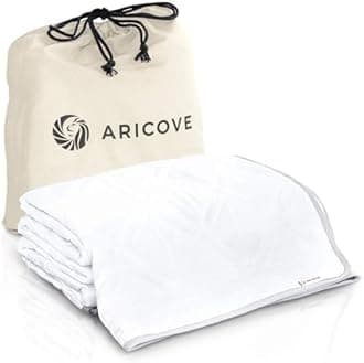 Aricove King Size Weighted Blanket, 27lbs, Cooling Weighted Blankets for Adults, Silky Soft Bamboo Viscose, 88x104 inches, Machine Washable, White